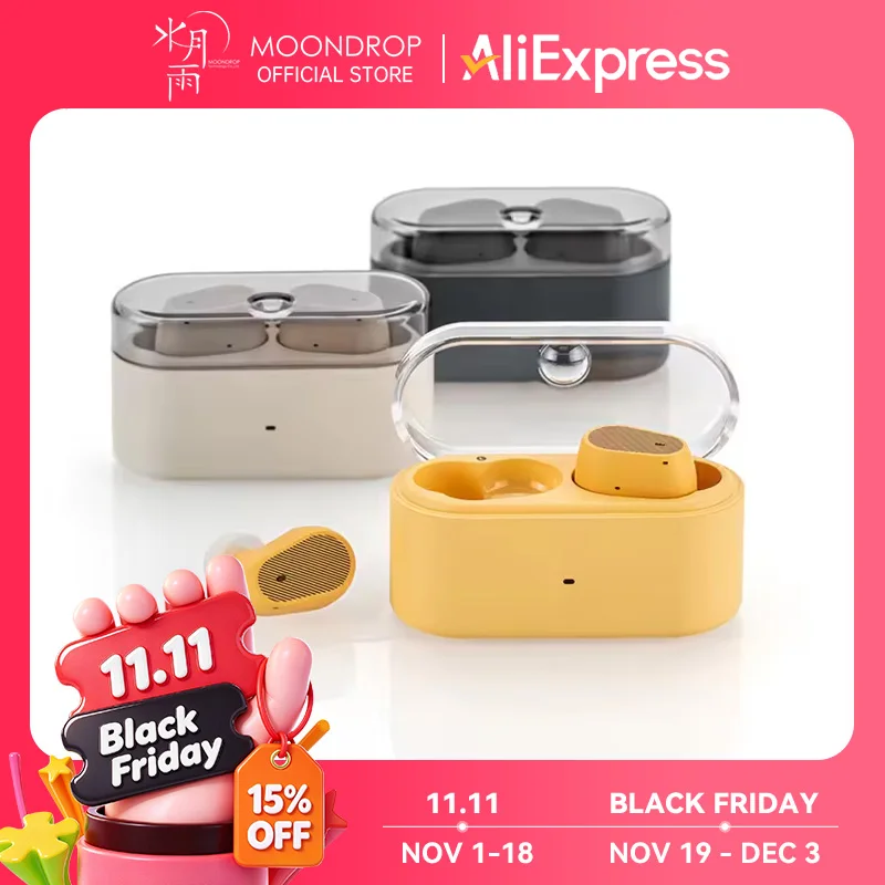 MOONDROP Pudding TWS Earphone True Wireless Stereo ANC AI ENC LHDC-V 10mm Dynamic Driver Interactive DSP Bluetooth 6.0