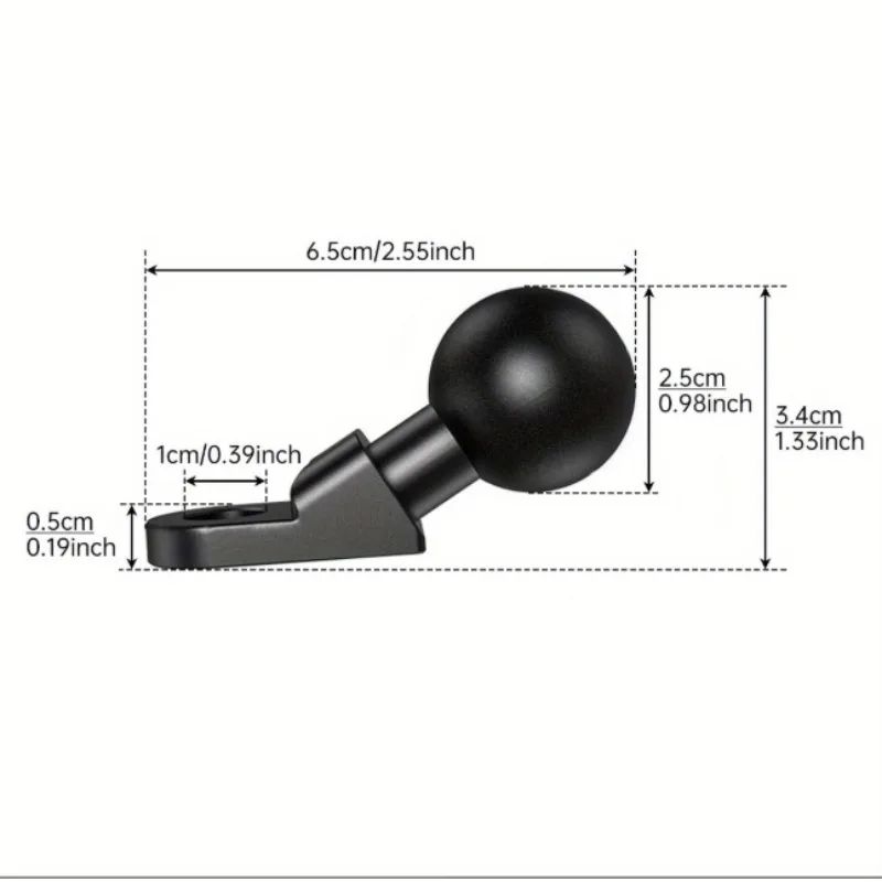1PC Multifunctional Bicycle Rearview Mirror Clamp, Motorcycle 25mm Ball Head Handle Phone Mount Adapter