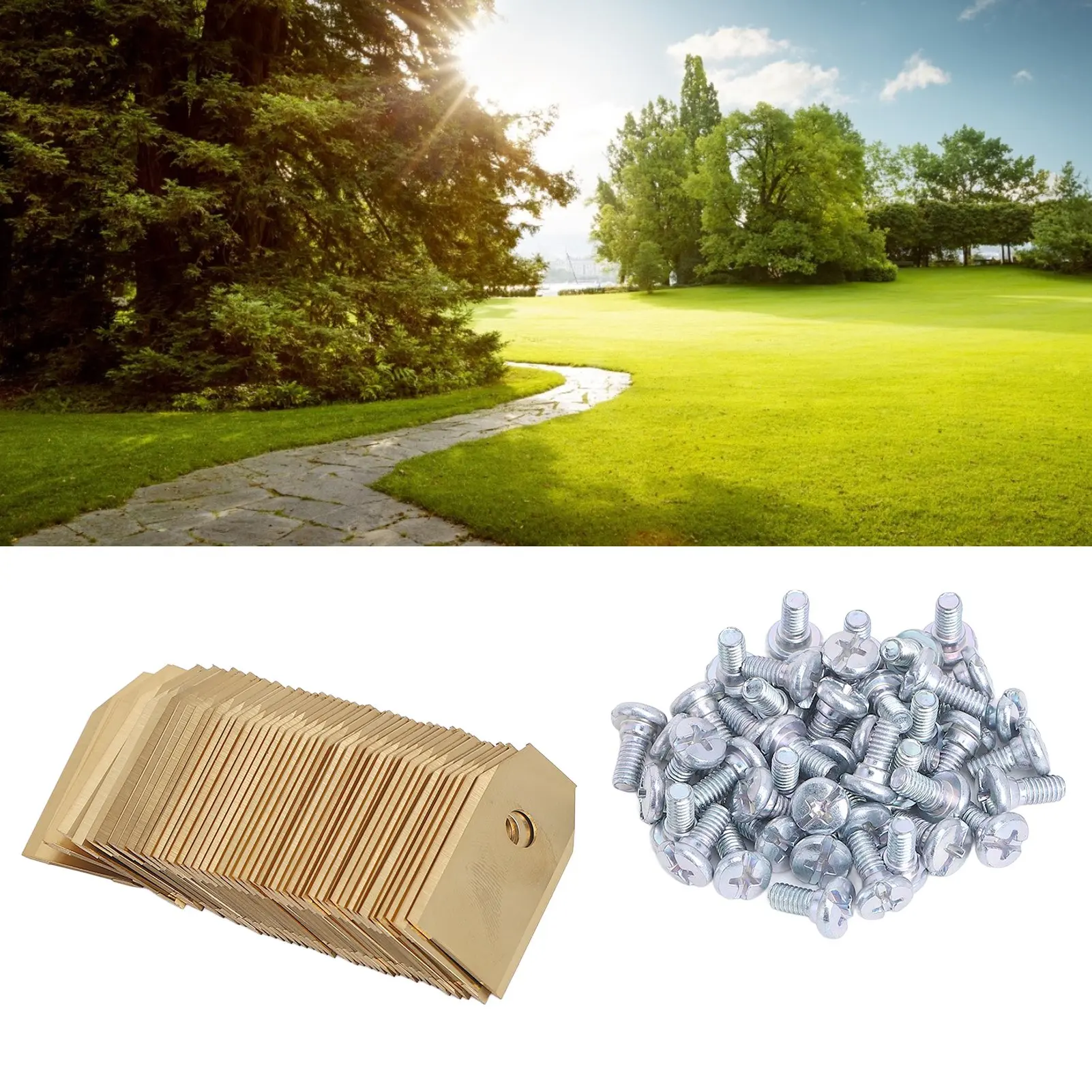 Garden Mowing Blade Robot Mower Blades Replacement Golden Stainless Steel Garden Mowing Blade for Husqvarna