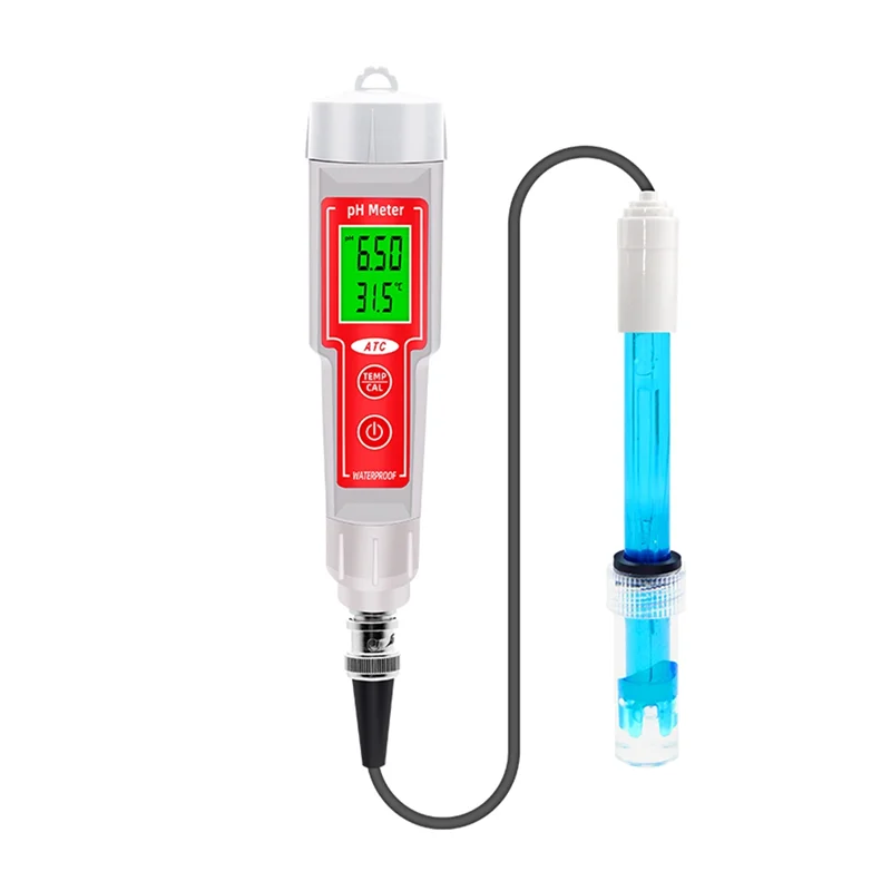 ABJN-Digital 2 in 1 PH Temperatura Tester della qualità dell'acqua Retroilluminazione Misuratore di coltura idroponica per strumenti di misurazione dell'acquario della piscina