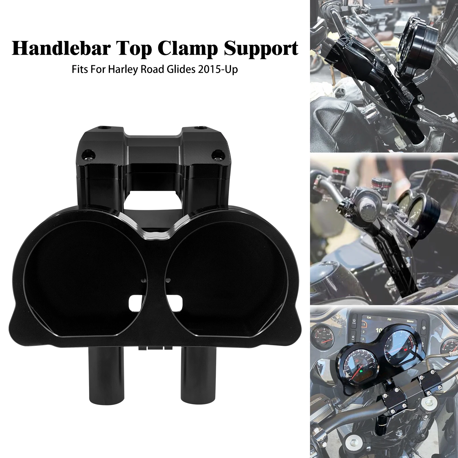 Motorcycle Handlebar Top Clamp Support Kit For Harley Touring Road Glide FLTRX 2015-2023  Instrument Handlebar Control Bracket