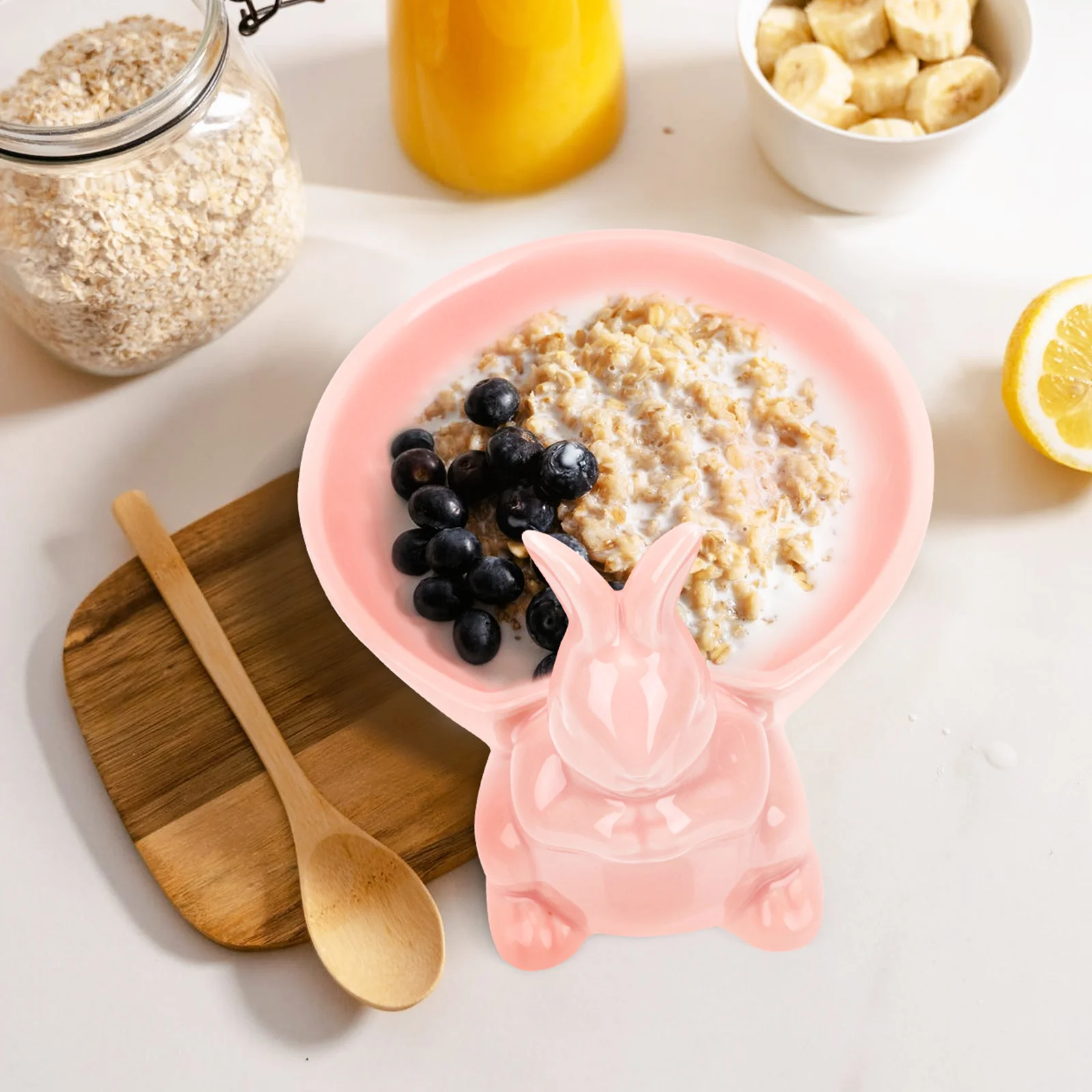 

Fun Bunny Style Ceramic Bowl Suitable for Rice Cereal Soup Porridge Snacks Salads Kitchen Dining Table Home Tableware Bowl
