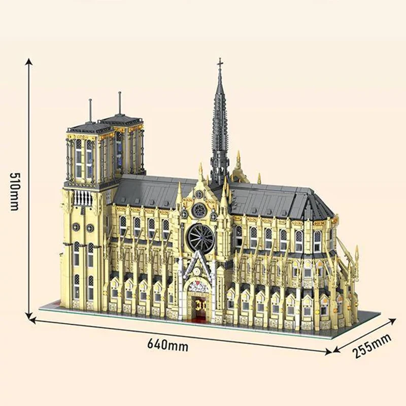 الإبداعية خبير وحدات المباني MOC 33213 نوتردام دي باريس العمارة نموذج 8225 قطعة اللبنات الطوب لغز لعبة هدية