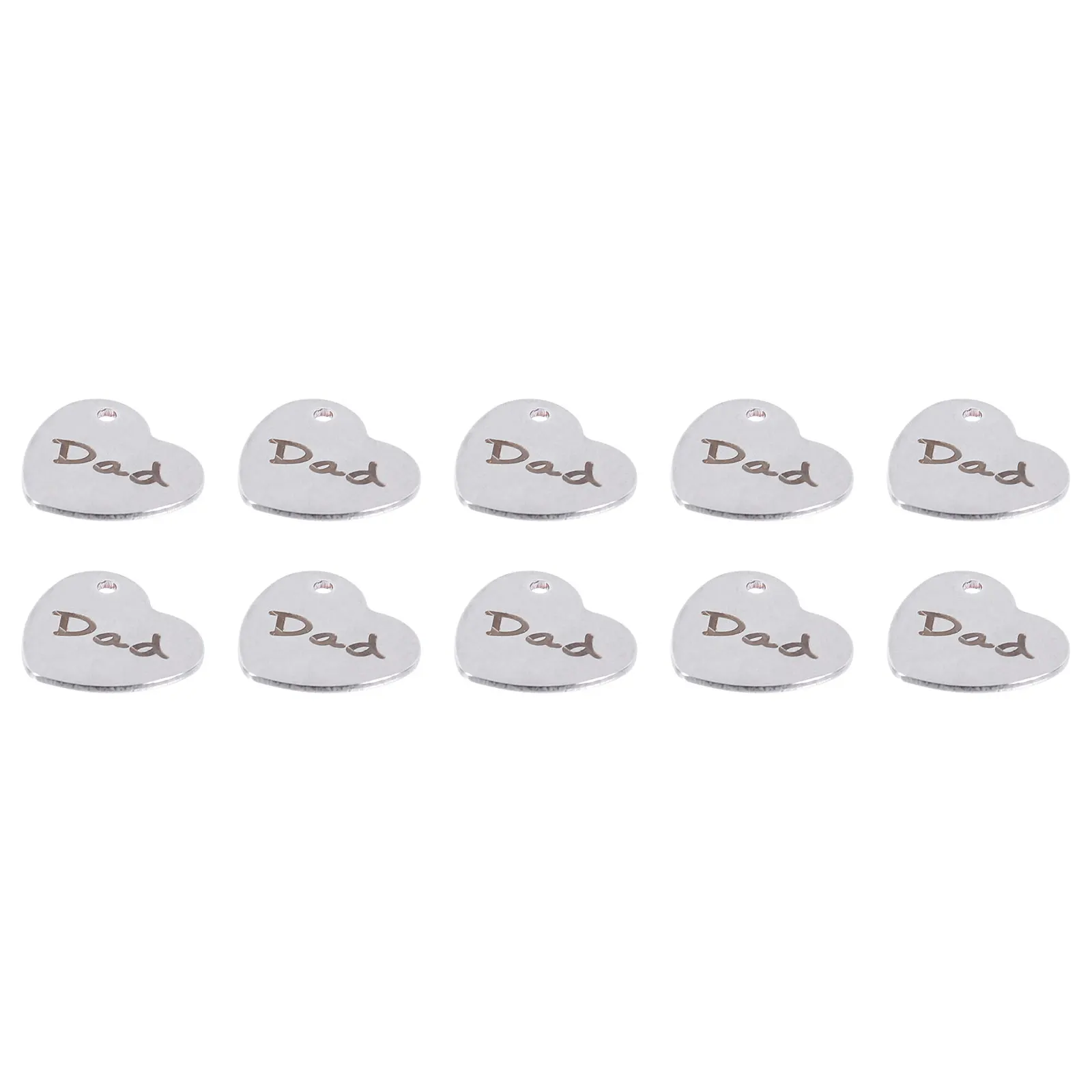 

10Pcs Durable Metal Heart Pendants for DIY Necklace Bracelet Keychain Craft Lovers Necklace Charms Charms for Jewelry Making