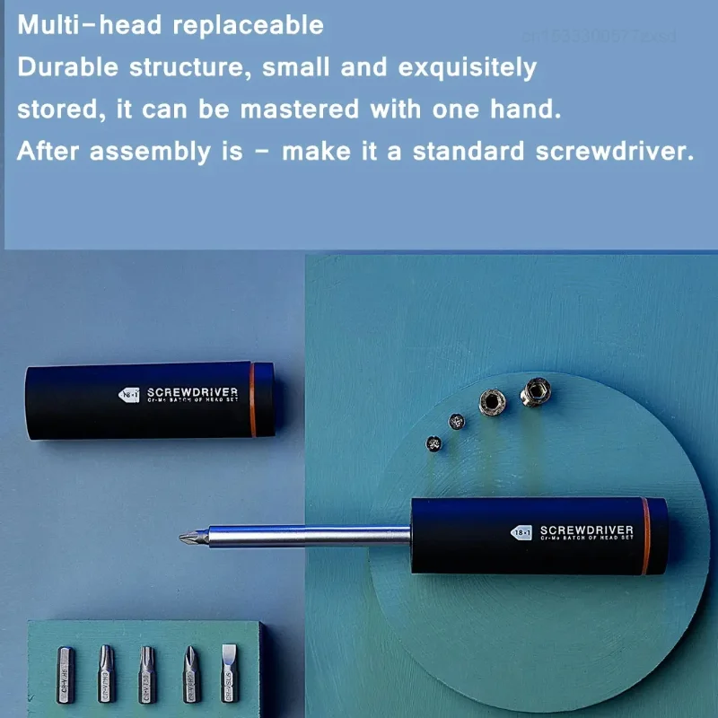 Imagem -06 - Xiaomi-jiuxun Screwdriver Grupo 18 em Chave de Fenda Armazenamento Escondido Multifuncional Substituível Portátil Ferramenta de Manutenção Doméstico