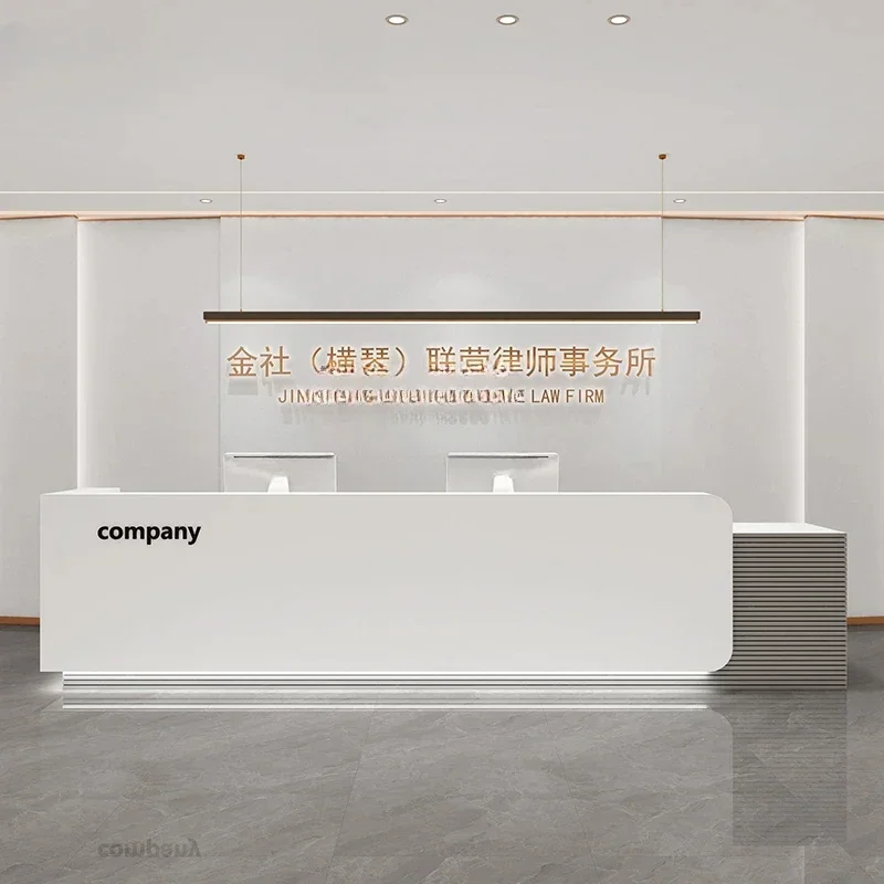 Company Reception Desk Sales Department Bar Counter Simple Modern Hotel Paint Cashier