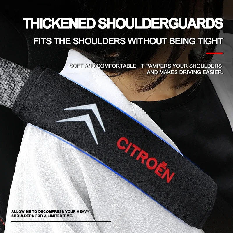 Car Seat Shoulder Pad Protector Fit For Citroen C4 C3 Aircross C5Aircross C1 DS3 DS5 Berlingo Jumper Soft Cotton Anti-Slip Cover