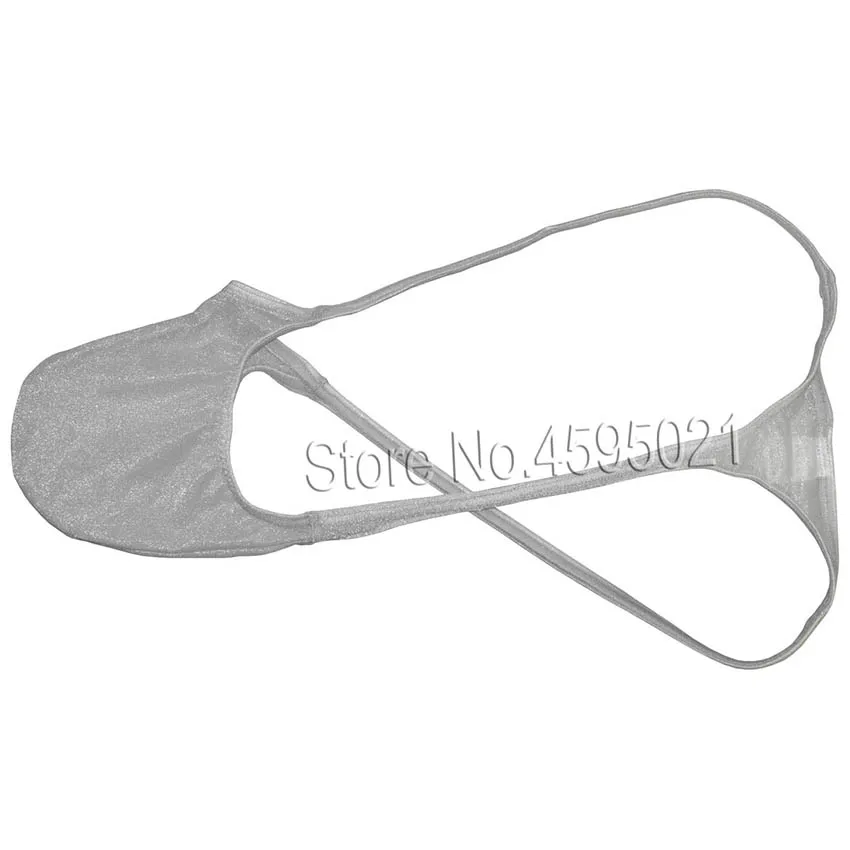 Sexy Men's Thongs Glass Yarn Sheer Mesh Bikini Shiny Solid Underwear Male See-through G-String Organdy Tangas T-Back Quick Dry