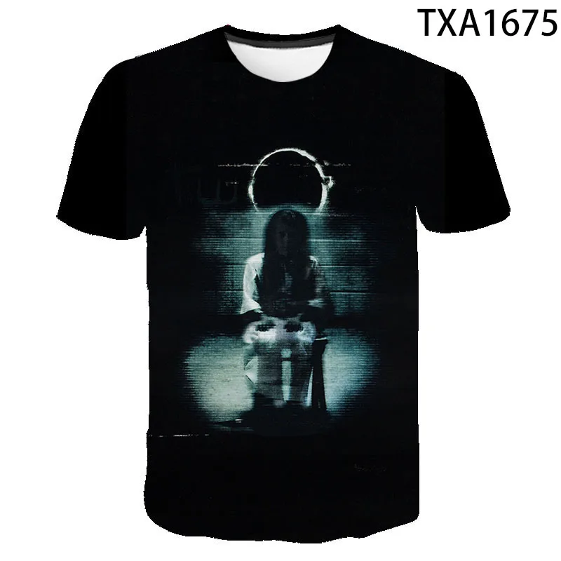 2023 Summer Sadako The Grudge Pattern Terror Streetwear Fashion T-shirt Boy 3D Printed Short Sleeve Men Women Children Cool Tops