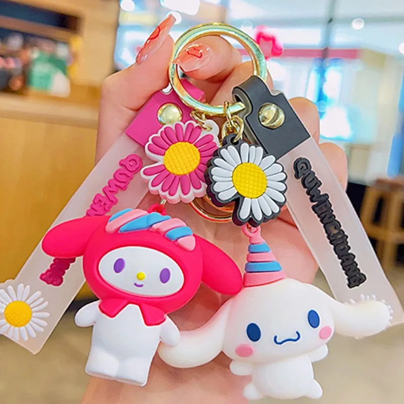 

Kawaii Hello Kitty Keychain Cute Cartoon Car Backpack Keychain Travel Women Supplies Desktop Decoration Student Gift Wholesale