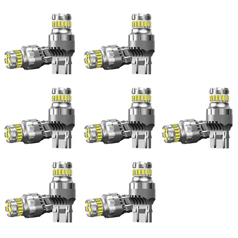 

Топ!-14 шт. Автомобиль T20 7440 W21W Светодиодные задние фонари Canbus 7443 Светодиодные лампы Задние стоп-сигналы 6000K Супер яркая лампа