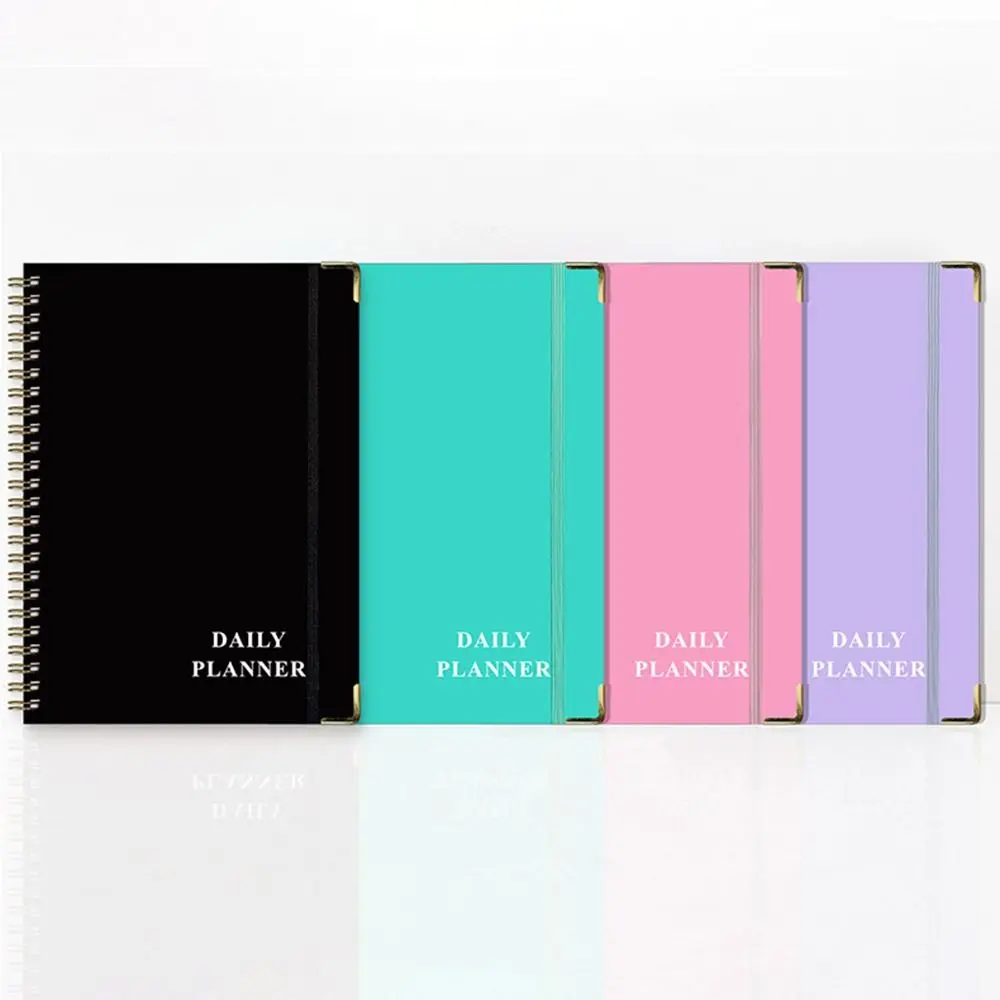 English Coil Ring Binder Notebook 2025 12 Months A5 Agenda Notebook Diary Notepad Academic Weekly Agenda Diary Writing Pads