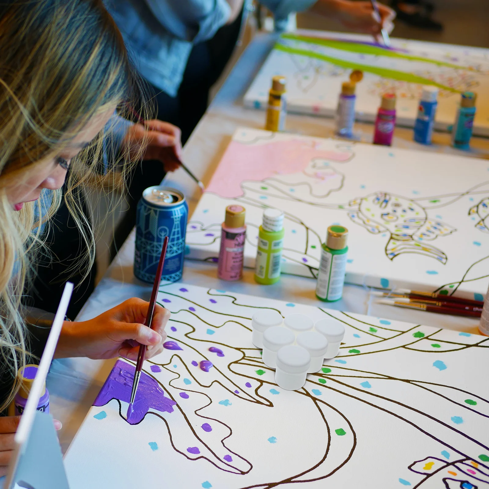 6 Stück luftdichte, versiegelte Eimer aus Kunststoff, Farbaufbewahrung, praktische wiederverwendbare Behälter für Tinte, Lötpaste, Kunstfarbe, Aufbewahrungseimer