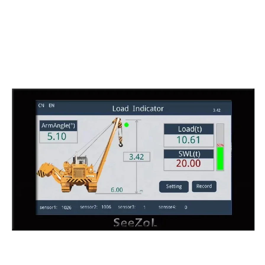 NEW Professional Side arm loader safety load torque indicator Load Moment Indicator (LMI) Electronic load measuring instrument