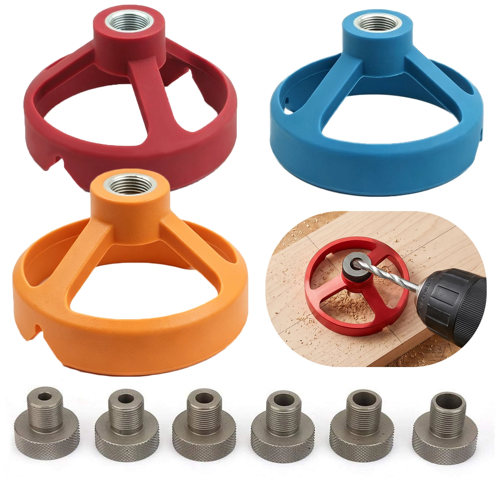Drill Bit Jig, Vertical Drilling Fixture with Straight Angle Punch Locator,Hole Positioning Kit,Steel and Plastic,5/6/7/8/9/10mm