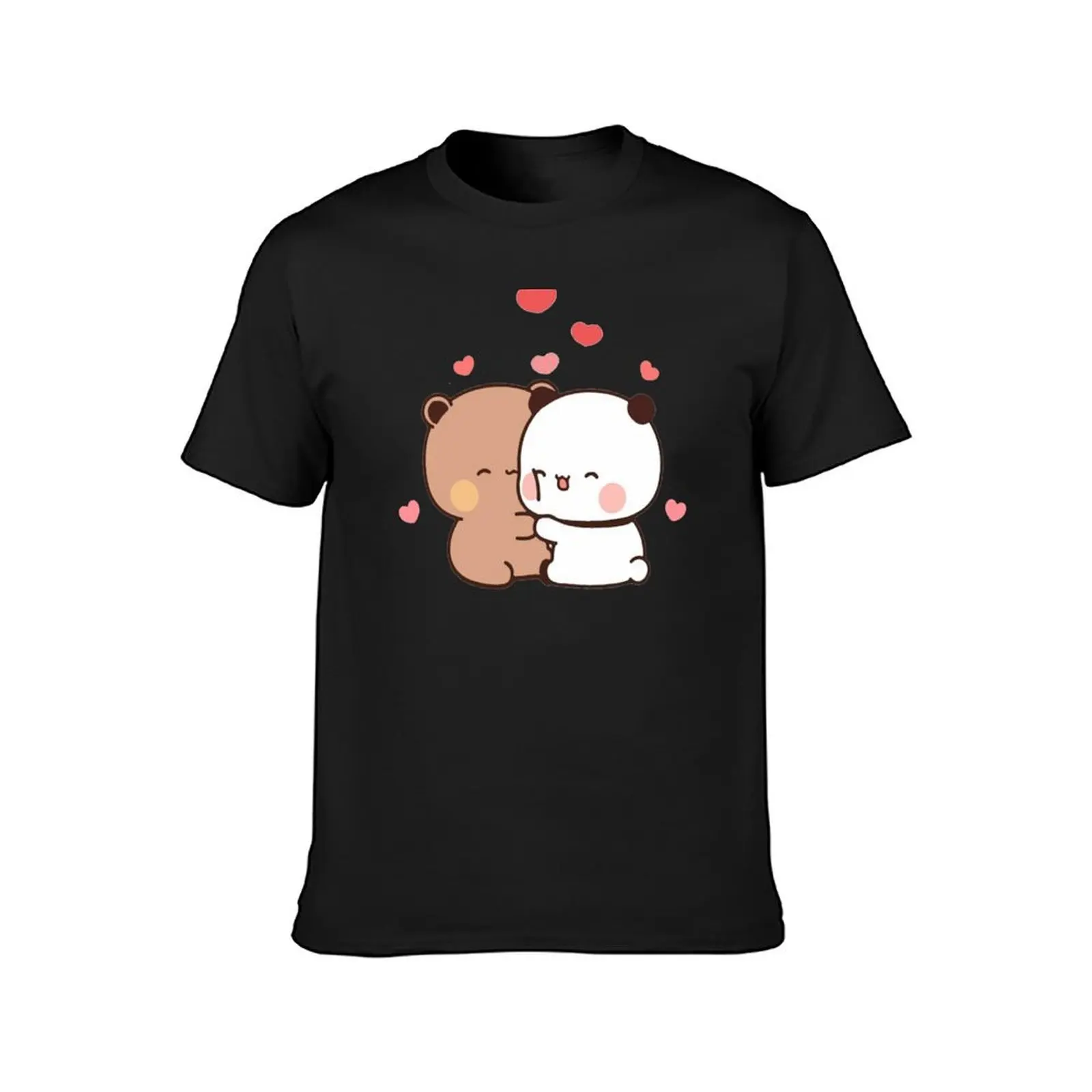 peach and goma mochi bear Couple taking a cute selfie T-Shirt summer top tees heavyweights t shirt men