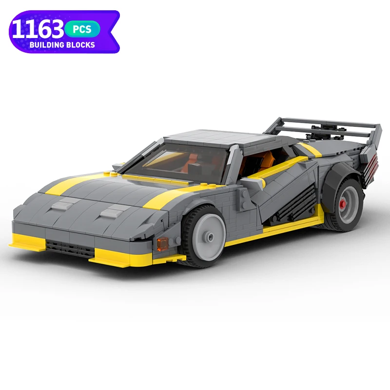 

MOC Game Series Cyberpunked Speed Champion TURBO-R Sports Car Building Blocks Assembly Model Sports Car Bricks Toy Holiday Gift