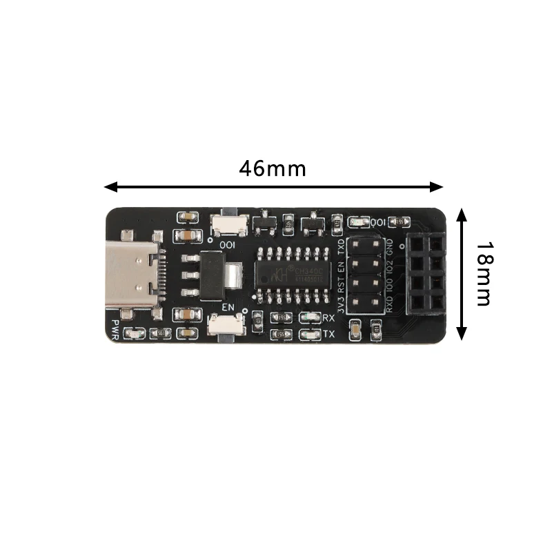 Original ESP-01/01S wireless transparent transmission ESP8266 serial port to WiFi module adapter board Type-C USB connector