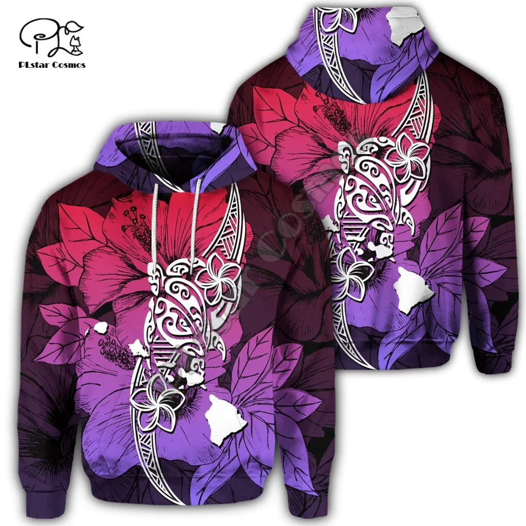 

Sea Turtle Hibiscus Hawaii Polynesian Kanaka Retro Vintage Tattoo Tracksuit 3DPrint Streetwear Casual Harajuku Jacket Hoodies X1