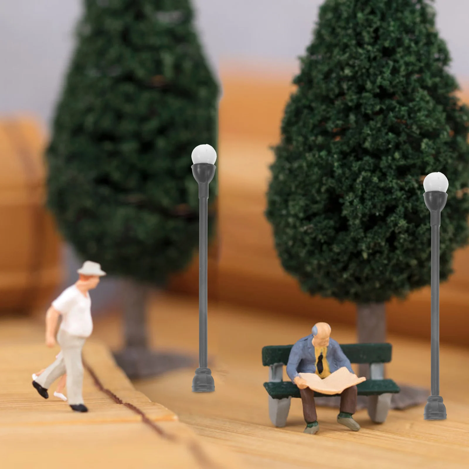 โคมไฟถนนจิ๋ว 12 ชิ้น สไตล์วินเทจ สำหรับตกแต่ง แสงไฟจำลอง DIY สำหรับบ้านจิ๋ว ภูมิทัศน์ สวนสาธารณะ ฉากจำลอง