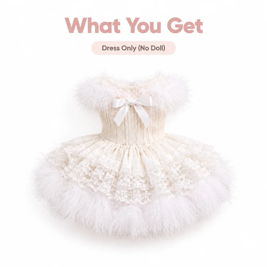 Doll Dress 1/12 Cyborg Dreamy Feather Lace Ballet Skirt Irene The Girl In Shell Of Nest Body Can