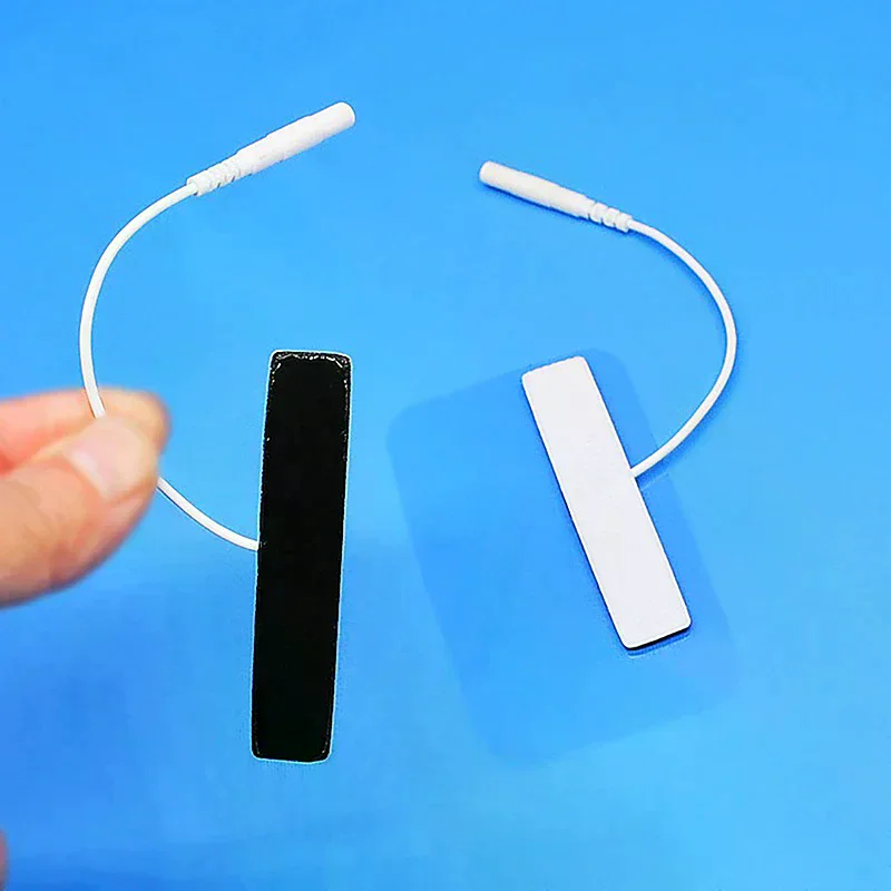 2Pcs Non-woven Self Adhesive Replacement Electrode Pad for Tens EMS Digital Therapy Machine Massager 1.2*6.5cm Nerve Stimulator