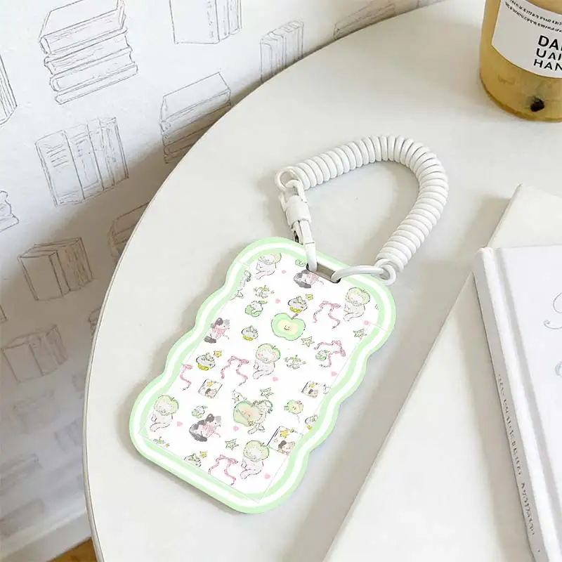Card Protective Case for Photo Protector Stretchable Spring Cord Student Bus/Meal Card Protection Case Kpop Photocard Holder