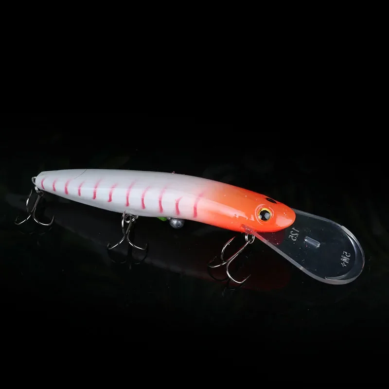 1Pcs 16cm 22g Big Long Minnow Lure Wobbler Hard Bait 3D Eyes Strong Hooks Lures for Sea Fishing