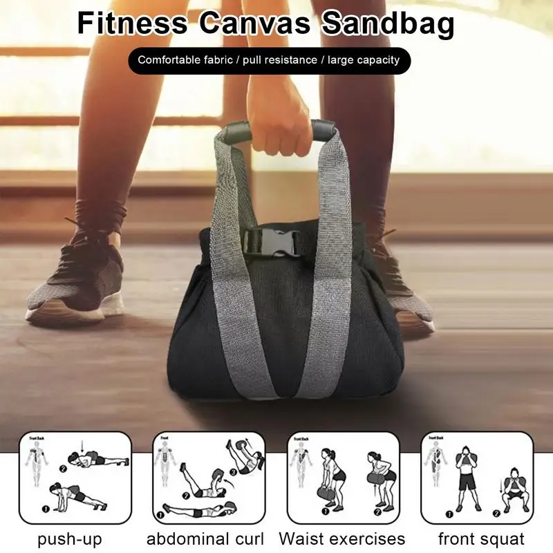 Adjustable Fitness Sandbag Portable Oxford Sand Kettlebell Soft Sand Bag Weightlifting Dumbbell For Home Training Fitness Yoga