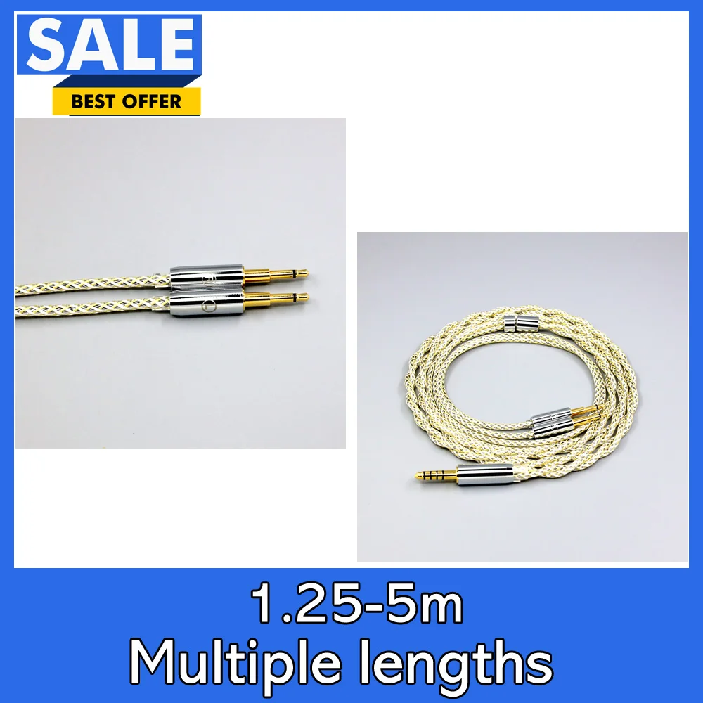 

TypeS 23AWG Litz Shielding Silver OCC Earphone Cable For Dual 2.5mm Sivga Phoenix SV021 Oriole PII Apollo Aiva Headphone LN00891