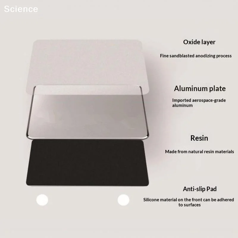 Aluminum Metal Mouse Pad Mat Hard Smooth Matte Thin Non-Slip Waterproof Fast And Accurate Control Mousepad For Office Home