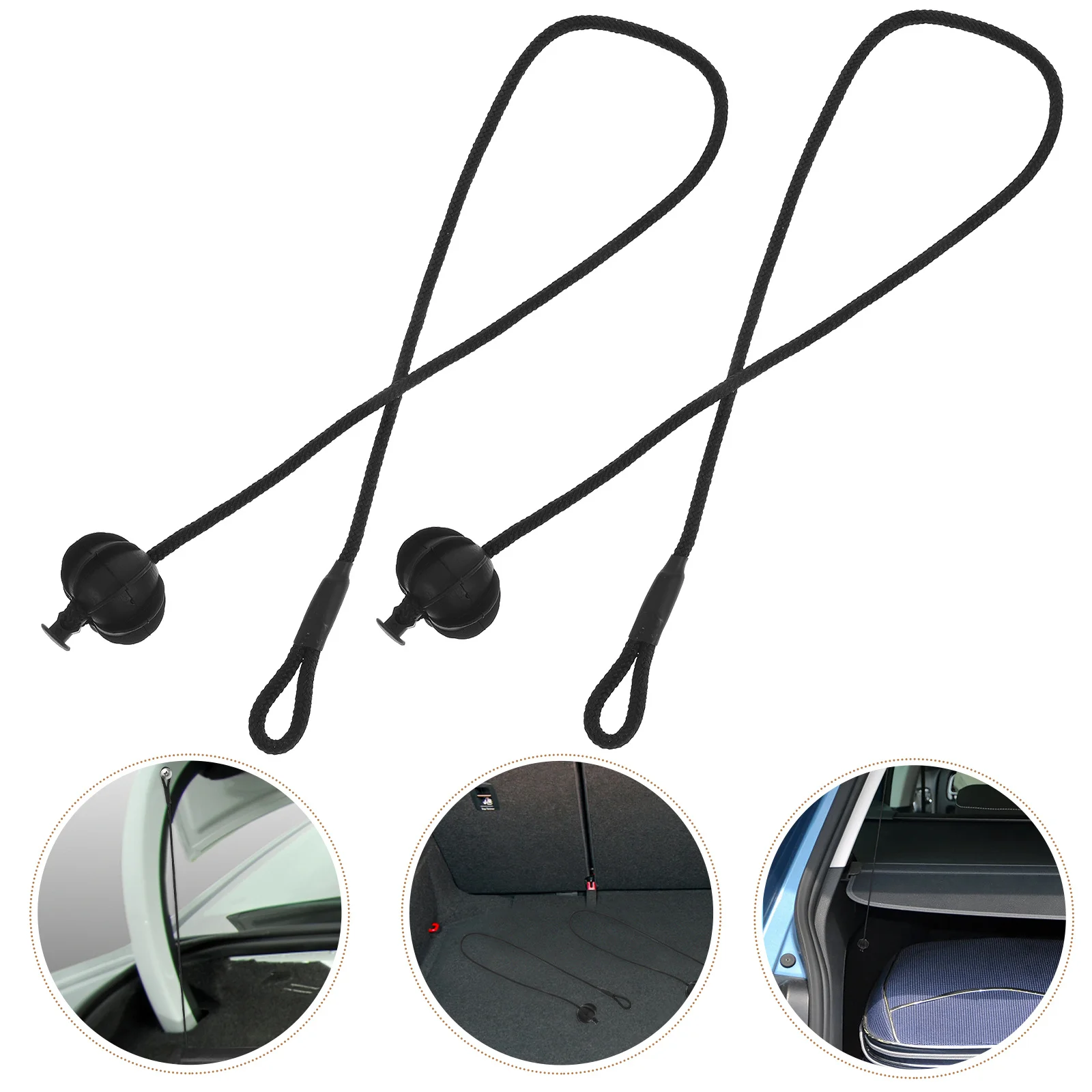 

2pcs Car Rear Trunk Strap Adjustable For Parcel Shelf Storage Organizer Durable Auto Accessories Truck Parts Camping Hiking Gear
