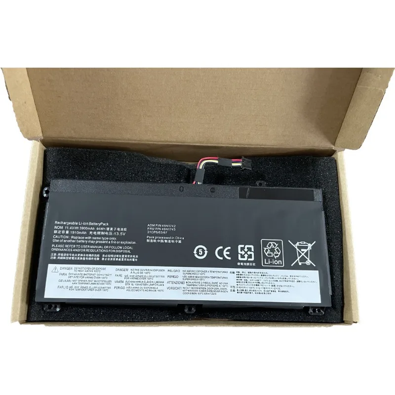 45N1742/1743 for Lenovo Thinkpad T550 W550S T560 Laptop Battery 0 Cycle  High Capacity Battery Replacement Bateria Grade A Cell