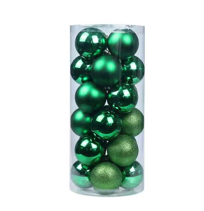 

2026 Festival Style 8 cm Plastic Christmas Balls Factory Price Drop Shipping