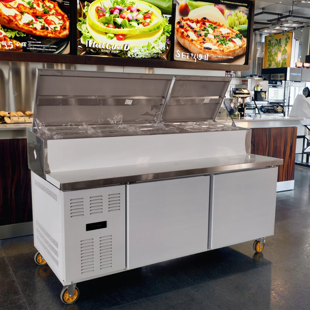 Sale Refrigerators & Freezers Counter Top Pizza Prep Table Fridge  New Trend  Salad Chiller for  Beverage Factory
