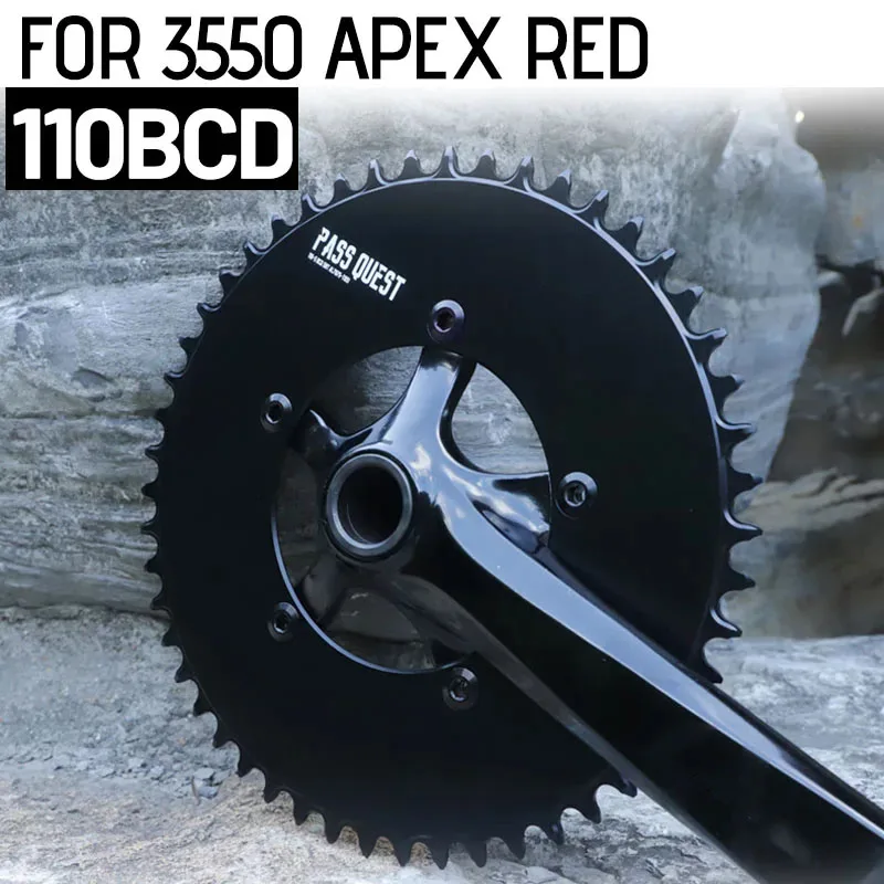 

110bcd 5 Bolt Chainring For Sram 3550 Apex Red Bicycle Sprocket 110 Bcd Narrow Wide Aero Sliver Road Bike Crown 52t 54t 60t 42t
