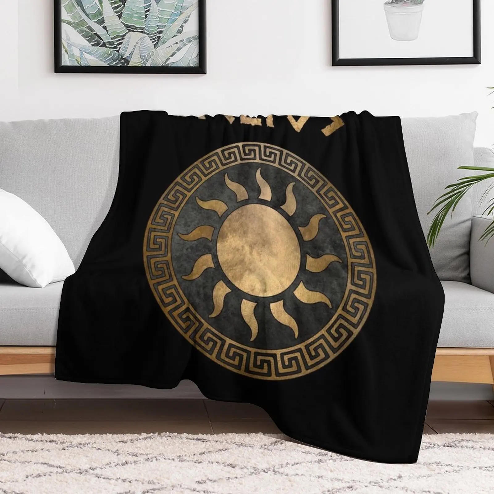 Helios Greek God of the Sun Ancient Symbol Throw Blanket Nap Blankets For Bed Summer Beddings Plaid on the sofa Blankets