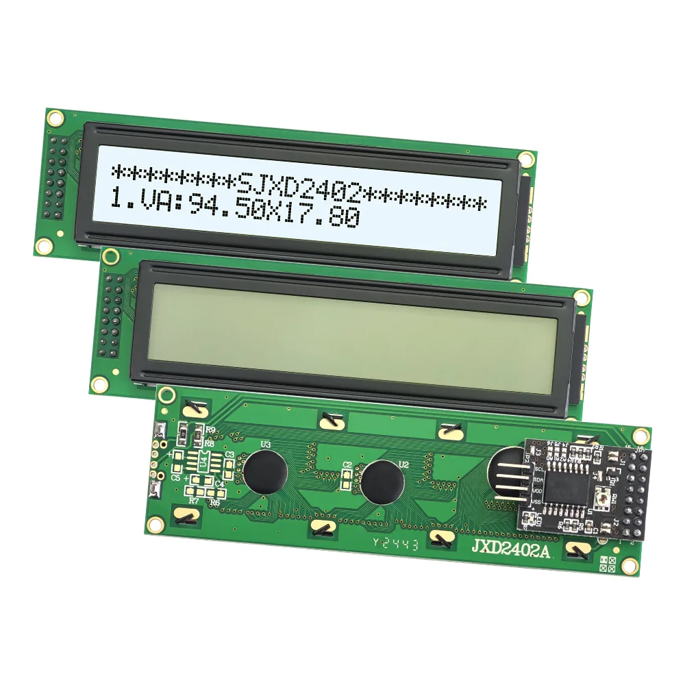 Highest Grade JXD2402A-IIC FSTN Positive IIC/I2C Interface 2402A Character Display Screen with Backlight Industrial LCM Module