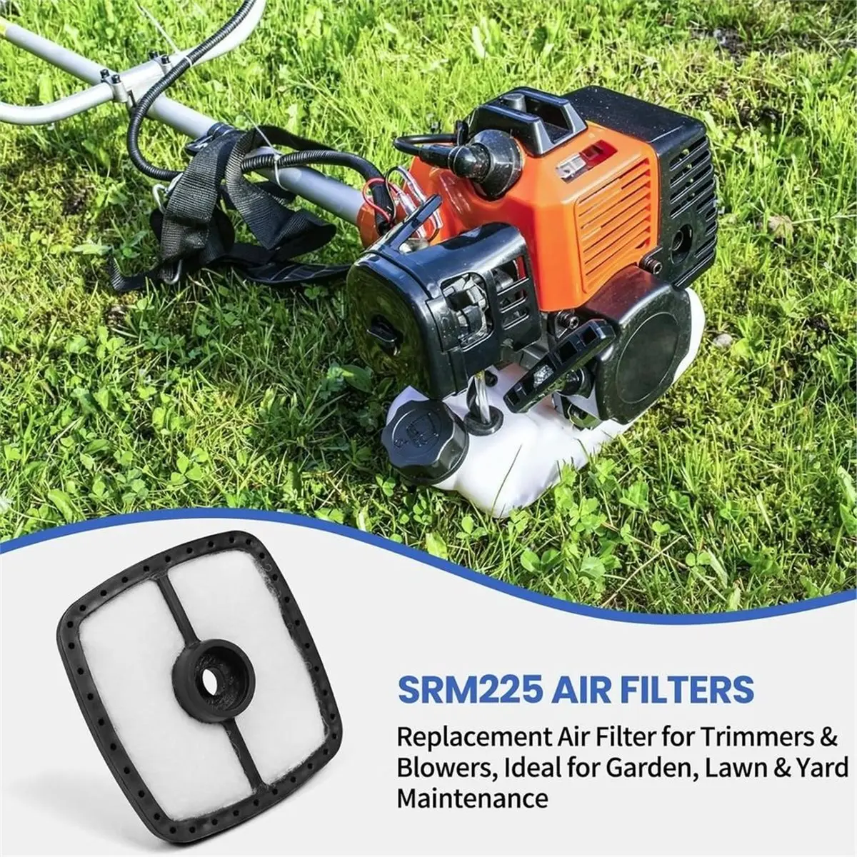 9Pack SRM225 Air Filter Cleaner for SRM230 SRM210 ES250 Hedge Trimmer Leaf Blower Edger Weedeater Engine A226001410