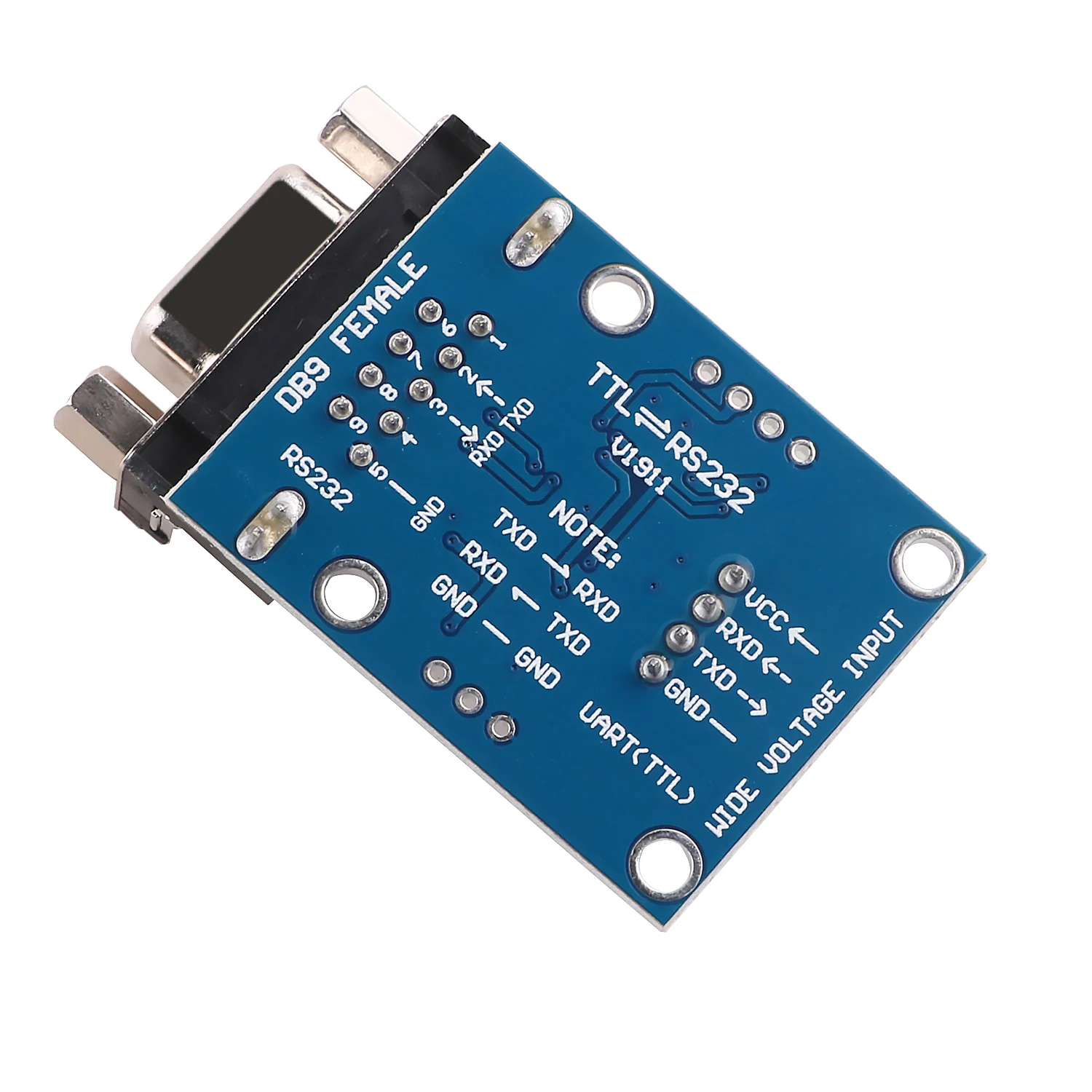 Convertidor de serie TTL a RS232, adaptador Dupont DB9 hembra d-sub de 9 pines a 4P