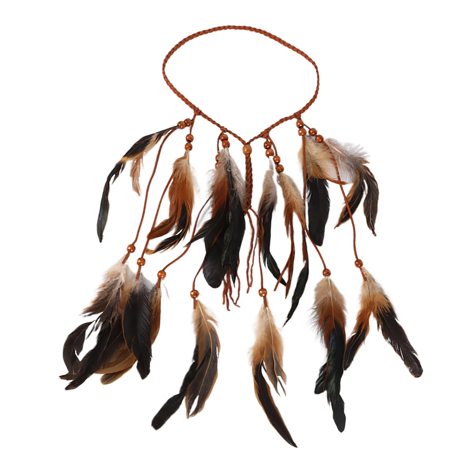 بوهو ريشة عقال الهبي عقال ريشة خوذة الهندي زي أغطية الرأس إكسسوارات الشعر للنساء اكسسوارات هدية #4