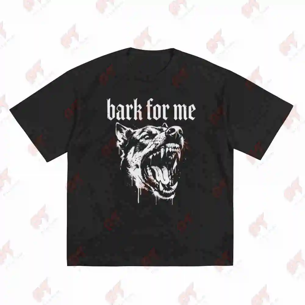 Bark For Me Gothic Dog Short Sleeve Tee 100% Cotton T-Shirt