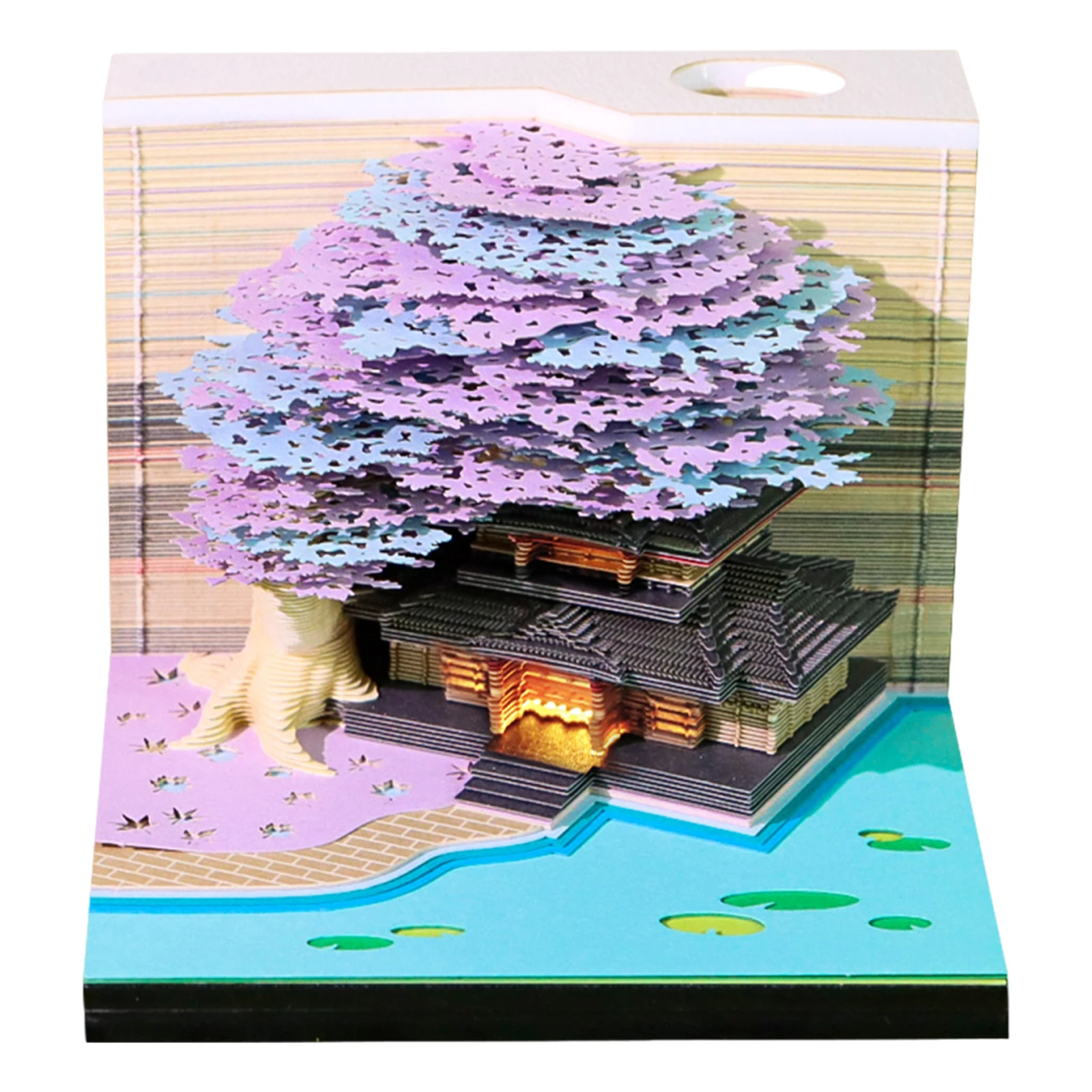 

Календарь Time Piece 2026 Настольный календарь со светодиодной подсветкой 3D Блокноты для заметок Календарь с бумажной резьбой Художественный блокнот для заметок Блокнот для домашнего декора