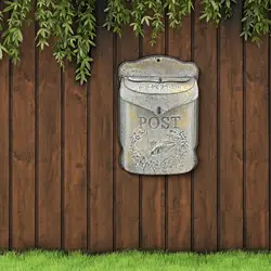 Vintage Mailbox Wall Mount Nostalgic Metal Mail Box for Outside Gate Yard