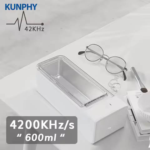 KUNPHY Sonic Jewelry Cleaner Professional Sonic Cleaner Machine 42kHZ 20 Oz Glasses Cleaner for Retainer Jewelry Ring Dentures