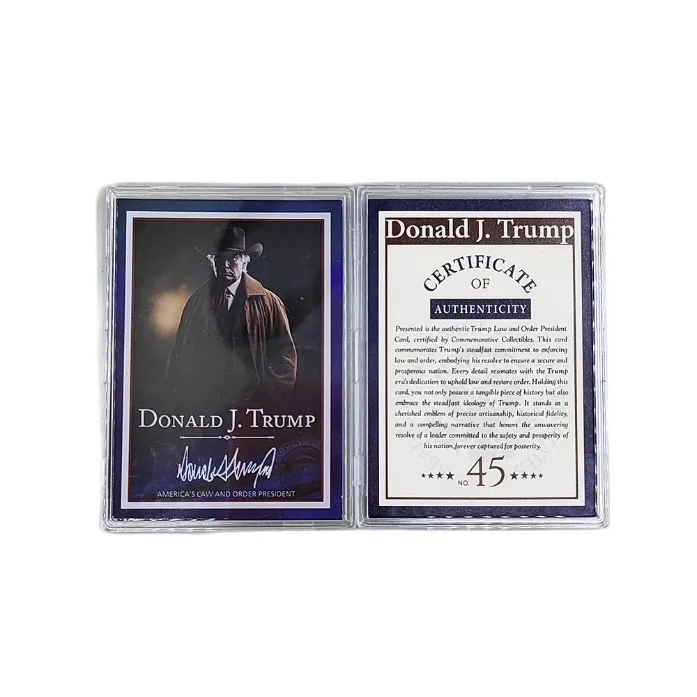 America's LAW& ORDER President CARD NO.45 Donald Trump New Gold Commemorate Shot Collection Card Collection