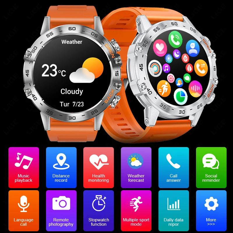 LIGE New 2025 Smart Watch Men 1.39