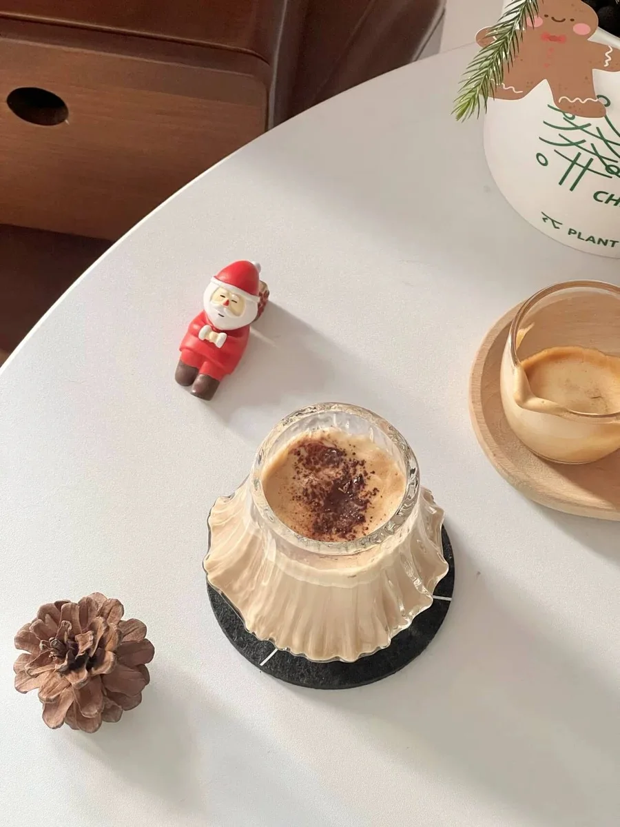 

High Borosilicate Heat-resistant Coffee Cup Glass Cup Mount Fuji Volcano Cup Whiskey Glass Latte Glass