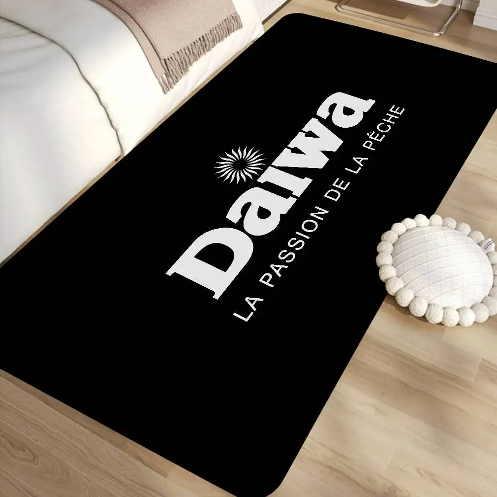 Classic Fishing Tackle Logo D-Daiwa Floor Mat Rectangle Anti-slip Home Soft Badmat Front Door Indoor Outdoor Mat Welcome Doormat