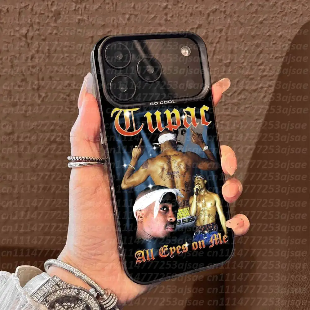 Rapper 2pac Singer Tupac Phone Case For IPhone 18,15,16,17,13,14,11,12,Pro,Max,Plus,E,Air,Mini Gray Matte Shockproof Back Cover